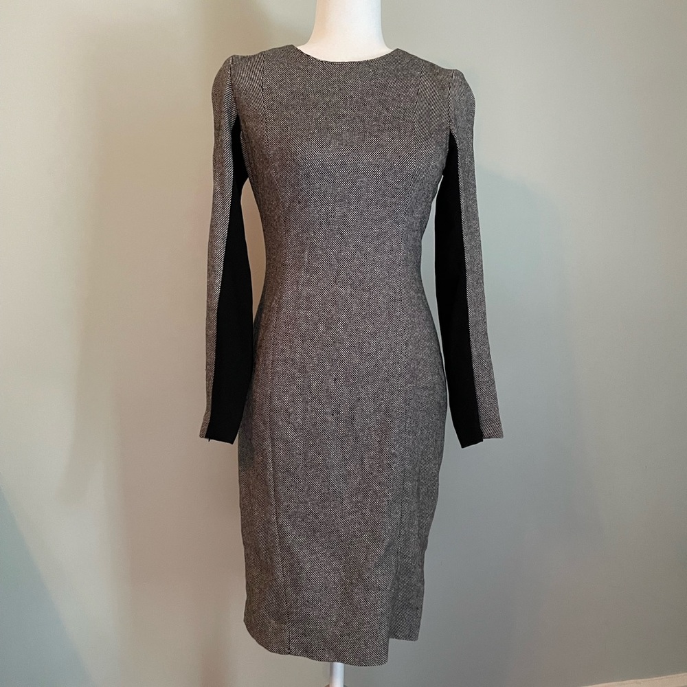 French Connection Wool Long Sleeve Panel Dress Sz 6